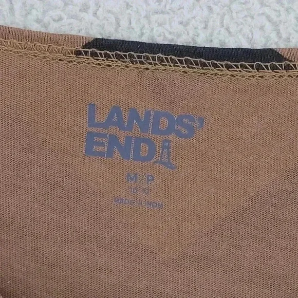 Lands End Womens Sleeveless Chevron Striped Maxi Slip Dress M Brown & Black 20PT - Picture 4 of 9